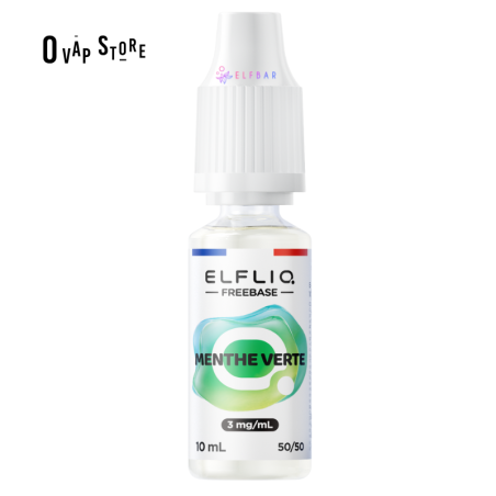 E-liquide Menthe Verte 10ml Freebase - ELFLIQ Elfbar