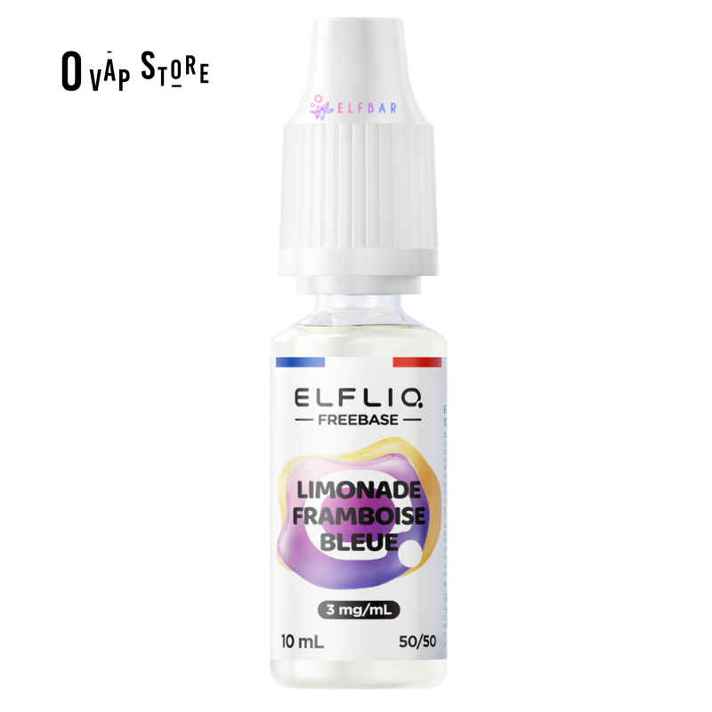 E-liquide Limonade Framboise Bleue 10ml Freebase - ELFLIQ Elfbar