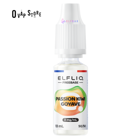 E-liquide Passion Kiwi Goyave 10ml Freebase - ELFLIQ Elfbar