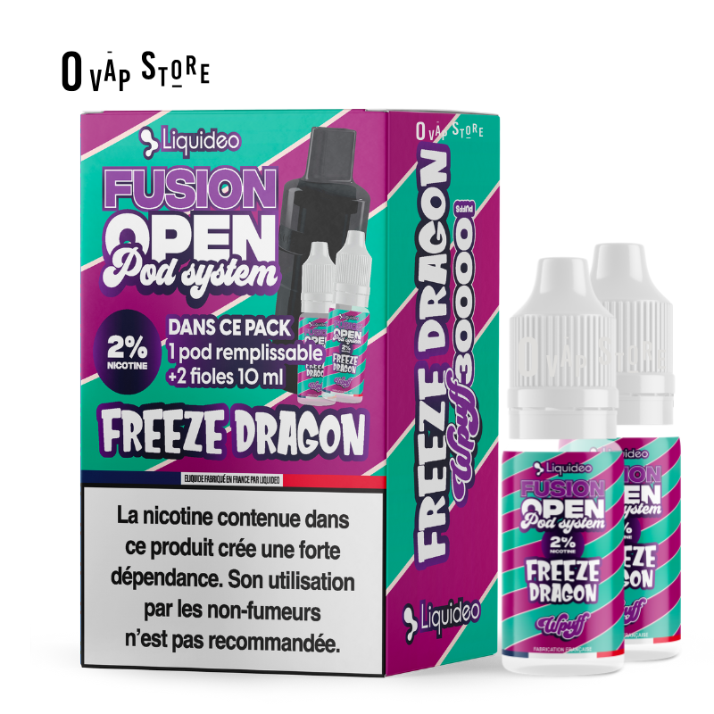 Pack Freeze Dragon 30K - Wpuff Fusion Open Pod System Liquideo