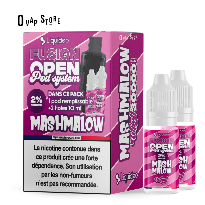 Pack Mashmalow 30K - Wpuff Fusion Open Pod System Liquideo
