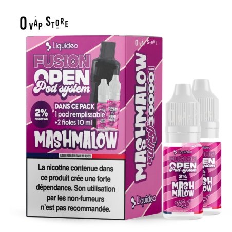 Pack Mashmalow 30K - Wpuff Fusion Open Pod System Liquideo