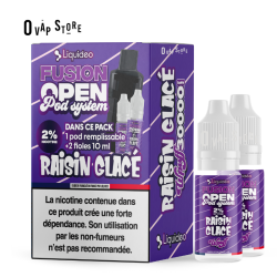 Pack raisin Glacé 30K - Wpuff Fusion Open Pod System Liquideo