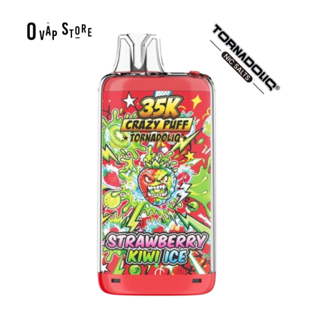 Puff Rechargeable Strawberry Kiwi Ice - Crazy Puff / Tornadoliq 35K