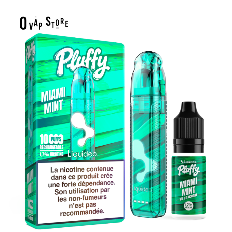 Puff Rechargeable Miami Mint - Pluffy Liquideo