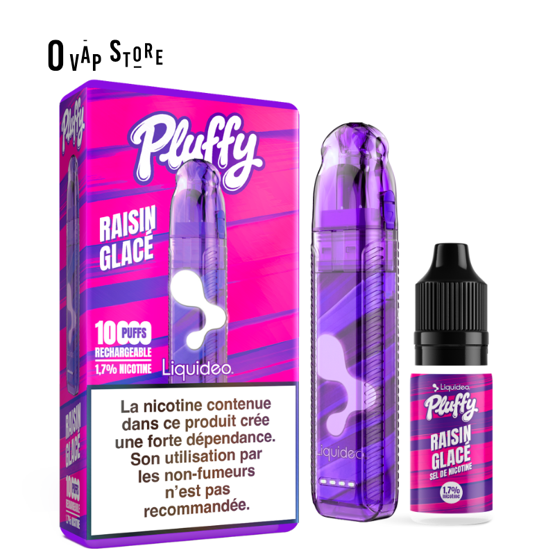 Puff Rechargeable Raisin Glacé - Pluffy Liquideo
