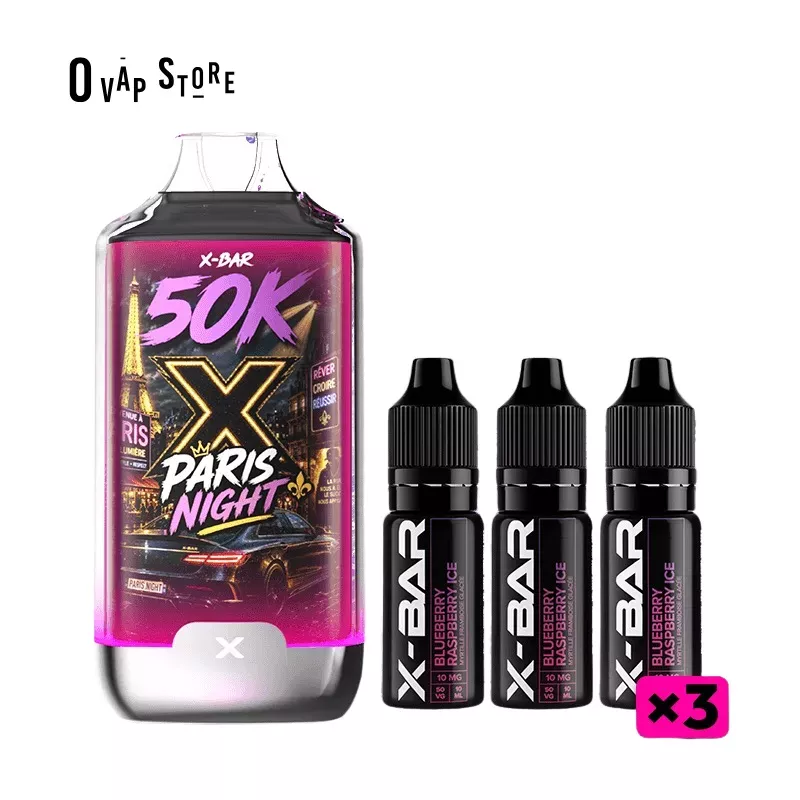 Puff Rechargeable Paris Night - 50K Ice City X-Bar