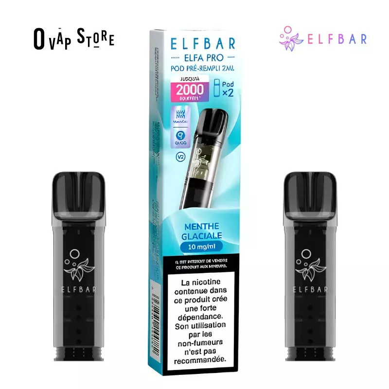 Pod Menthe Glaciale 2ml x2 ELFA Pro - Elfbar