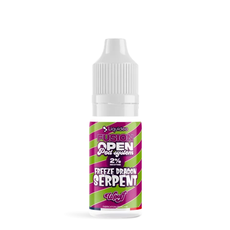 E-liquide Freeze Dragon Serpent 10ml - Wpuff Fusion Open Pod System Liquideo
