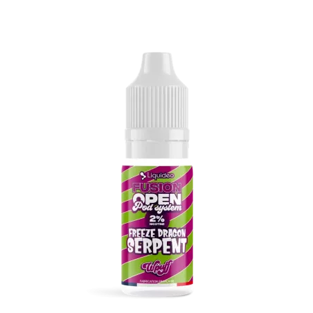 E-liquide Freeze Dragon Serpent 10ml - Wpuff Fusion Open Pod System Liquideo