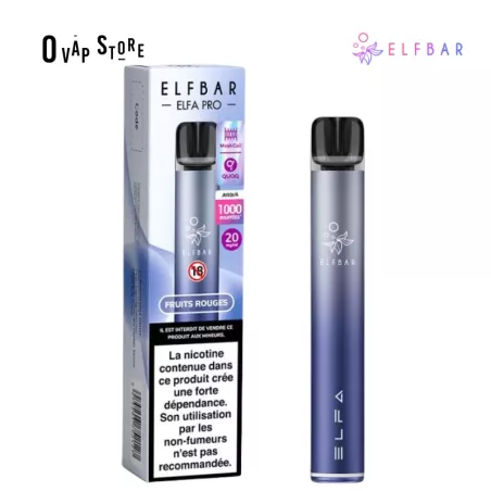 Kit Puff Rechargeable Fruits Rouges ELFA Pro - Elfbar