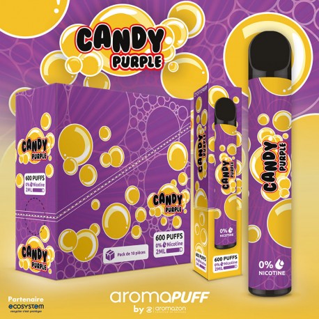 Puff Jetable Candy Purple - Aromapuff Aromazon