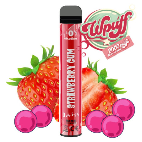 Puff Strawberry Gum - Wpuff Magnum 2000 puffs