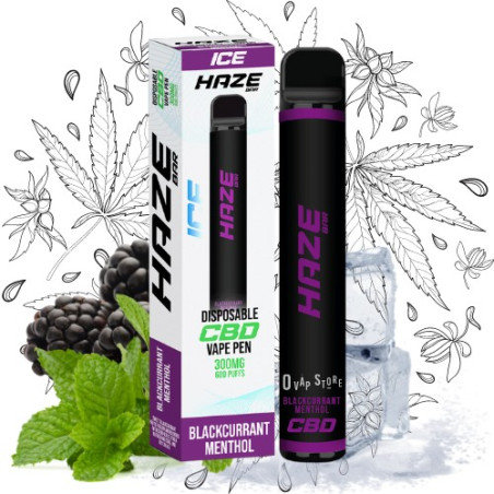 Puff Blackcurrant Menthol CBD 3% - Haze Bar