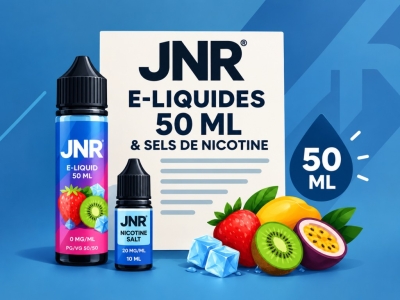 JNR Puff : les nouveautés JNR avec e-liquides 50 ml et sels de nicotine
